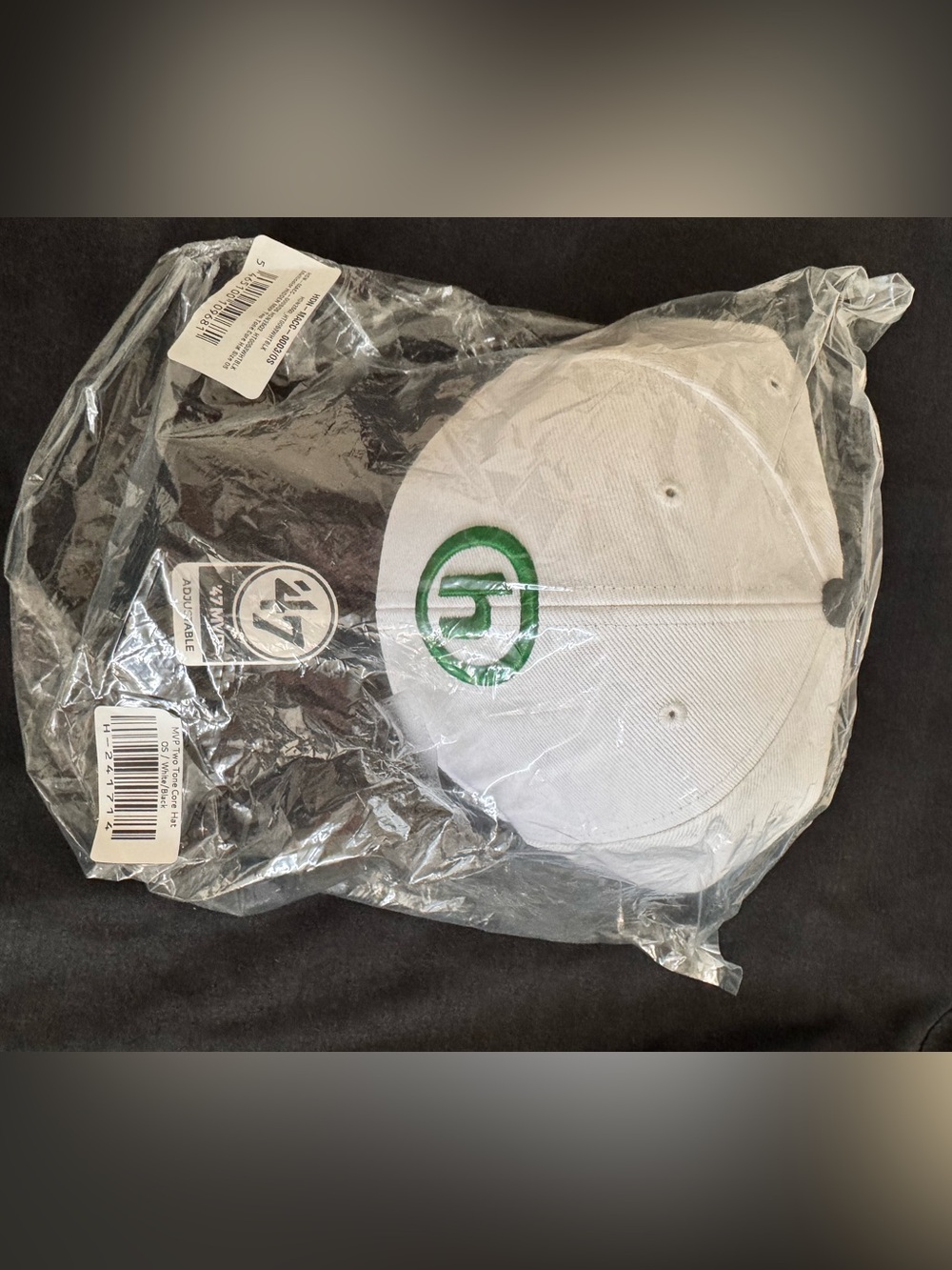 Hat with embroidered logo